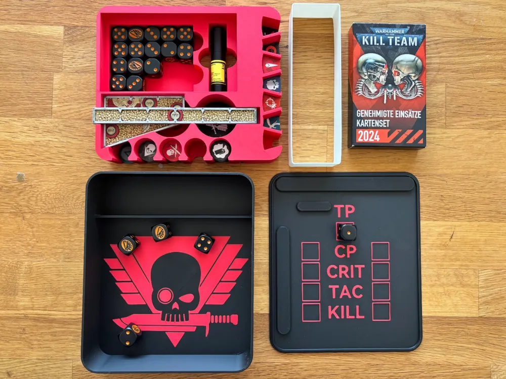 Caja Killteam con bandeja de dados